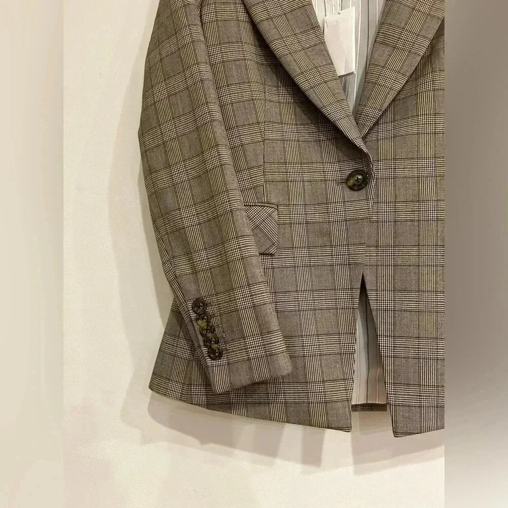 Veronica Beard Dickey Long Tailored plaid Jacket/ blazer US 4 - Picture 9 of 14